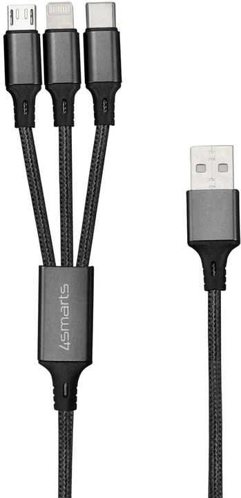 Immagine prodotto 4smarts Cavo multi-caricabatterie 3 in 1 (0.20 m, USB 2.0)