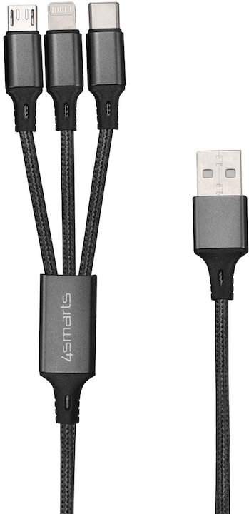 Actual product image 4smarts 3-in-1 multi charger cable (0.20 m, USB 2.0)