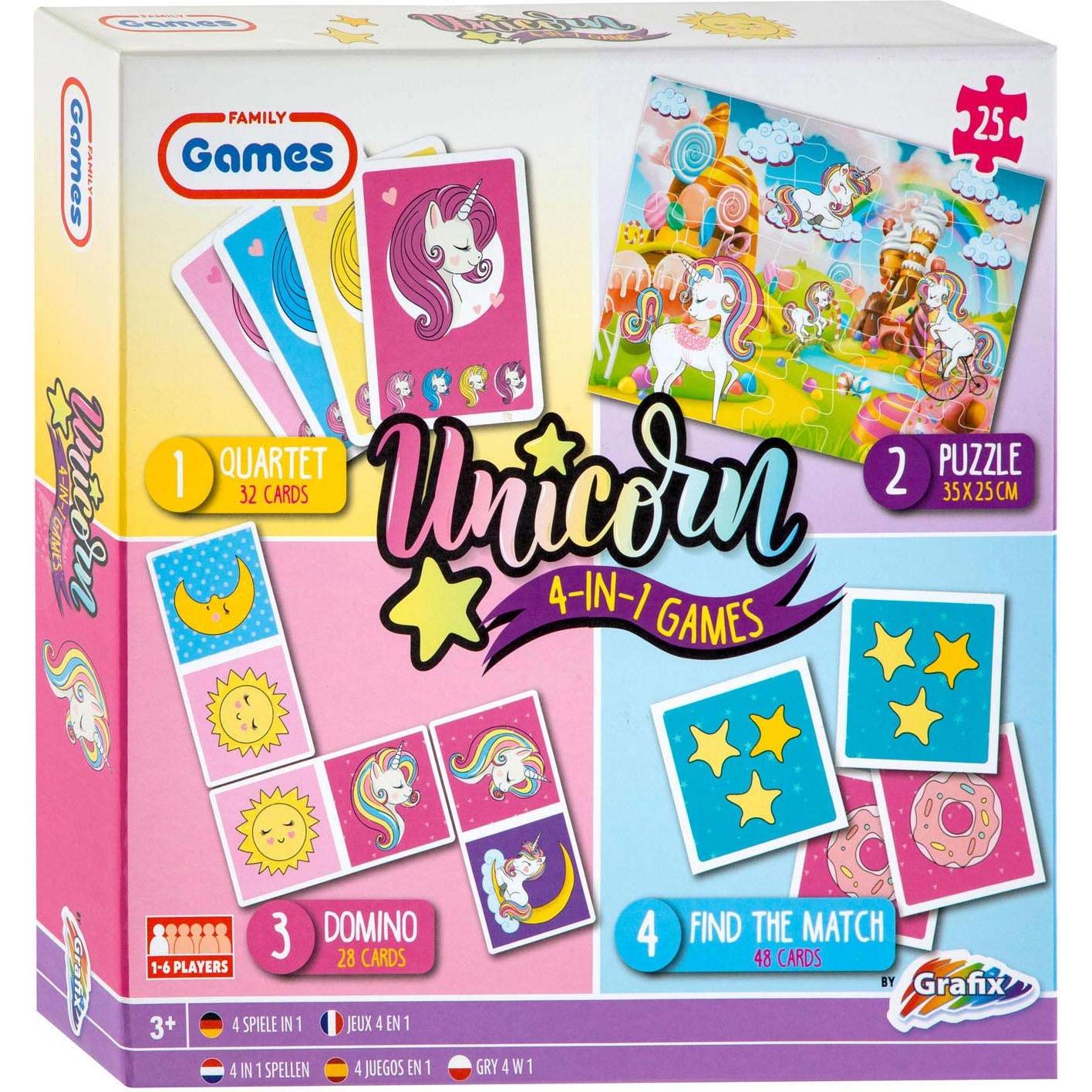 Grafix Spellendoos 4in1 Eenhoorn (Multilingual)