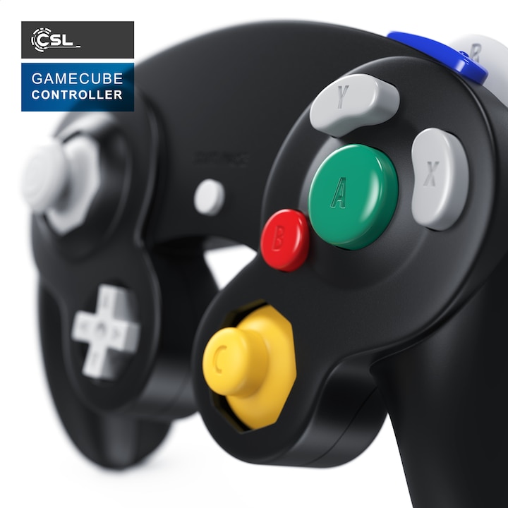 Produktbild CSL Nintendo Controller, Gamepad für Nintendo GameCube / Wii Vibrationseffekte / ergonomisch