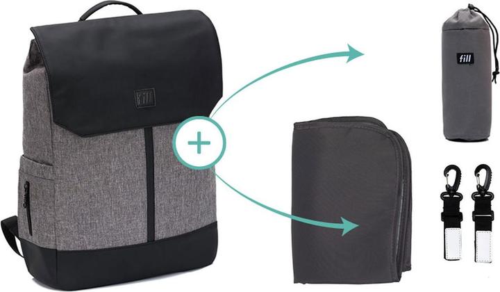 Actual product image Fillikid Osaka changing rucksack