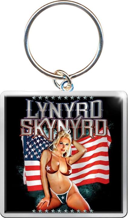 Actual product image Lynyrd Skynyrd American Flag Keyring