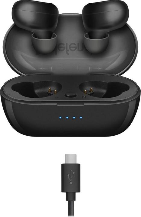 Actual product image Defender Twins 638 Headphones Wireless In Ear Calls/Music Bluetooth Black (2 h, Wireless)