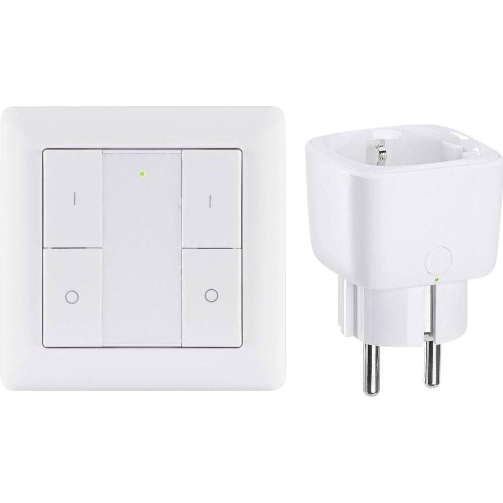 Paulmann, Smart Plug, Smart Home Set Smart Plug + Wandtaster Home Steckdose Weiss