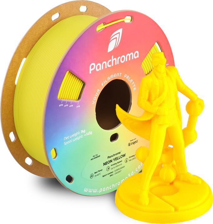 Immagine prodotto Polymaker Panchroma™ PLA Neon (PLA, 1.75 mm, 1000 g, Giallo)