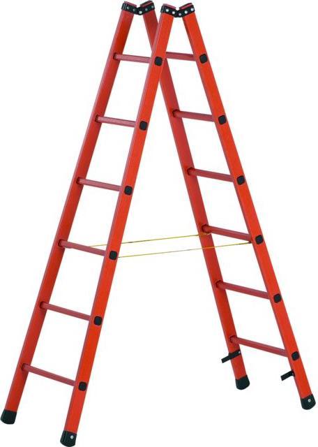Actual product image Zarges Stepladder with rungs, solid plastic, accessible from both sides (Stepladder)