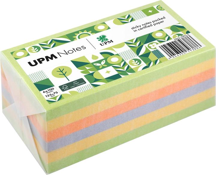UPM Notes Sticky note 5855-76PG-6 Spring 125x75mm 100 sheets assorted 6pcs. (125 x 75 mm)