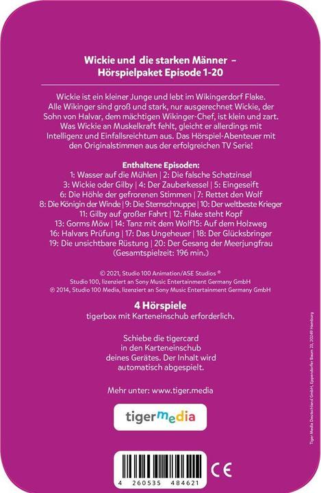 Immagine prodotto Tigermedia multicard - Wickie e gli uomini forti - Pacchetto audio 1-20