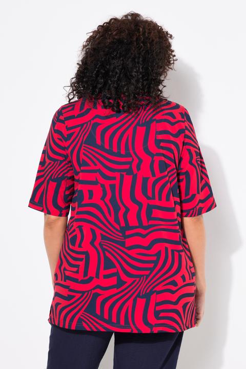 Produktbild Ulla Popken T-Shirt, A-Linie, Tunika-Ausschnitt, Halbarm (60)