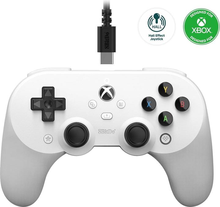 Produktbild 8bitdo Pro 2 Wired Xbox Gamepad White (Windows)