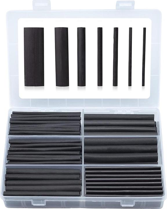 Immagine prodotto Offgridtec Schrumpfschlauch Sortiment Schwarz 3:1 Ratio mit Kleber Doppelwandig 180 Stück 88mm Länge Verschie (180x)