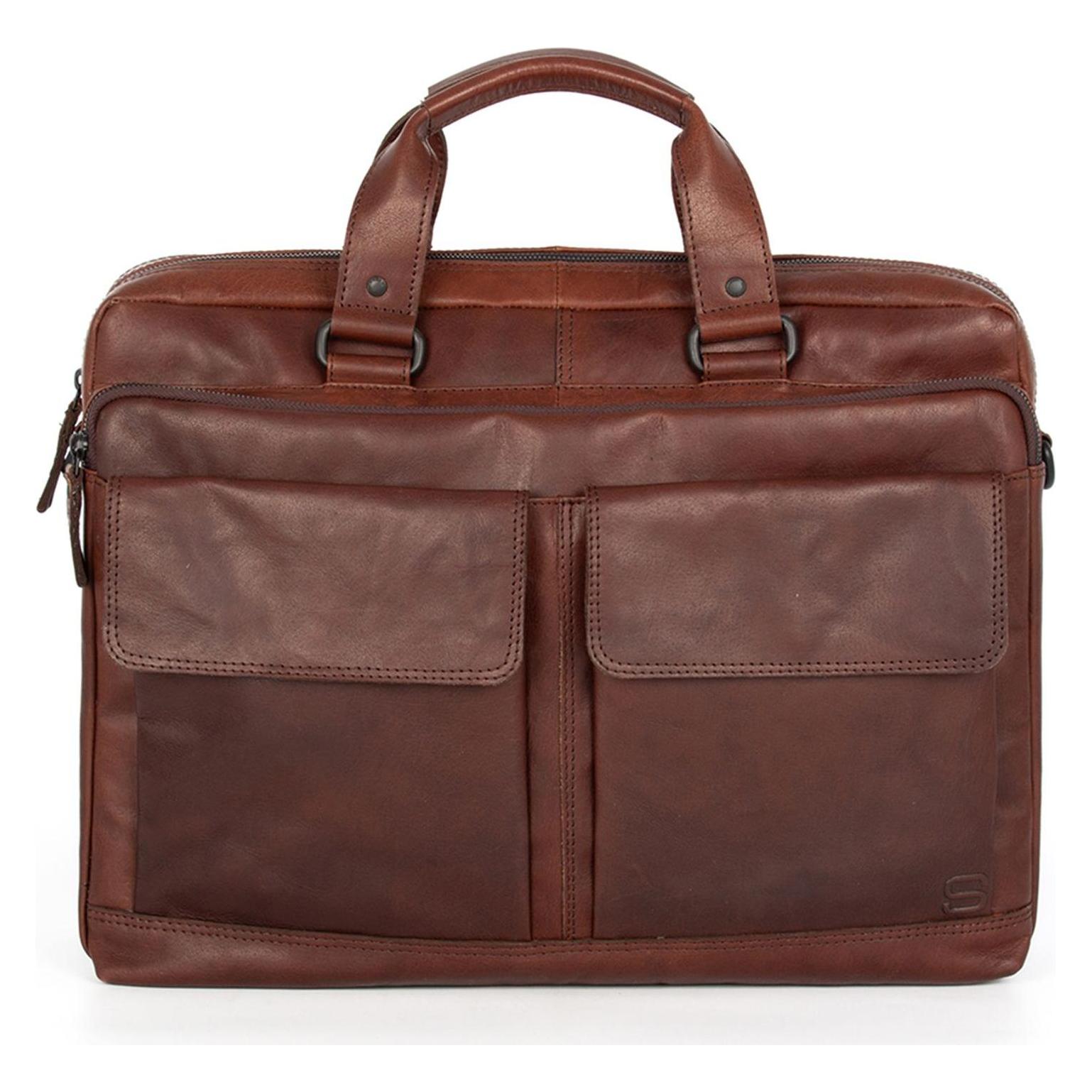 Spikes & Sparrow & Sparrow Dames Laptoptas / Werktas / Aktetas - Berry - Bruin - 17 Inch (17"), Notebooktasche, Braun