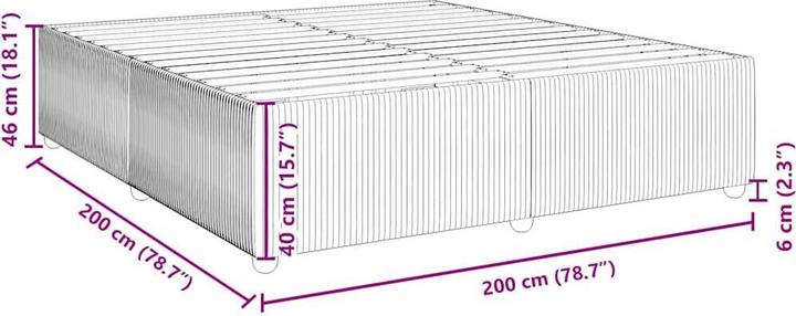 Actual product image vidaXL Bettgestell (200 x 200 cm)