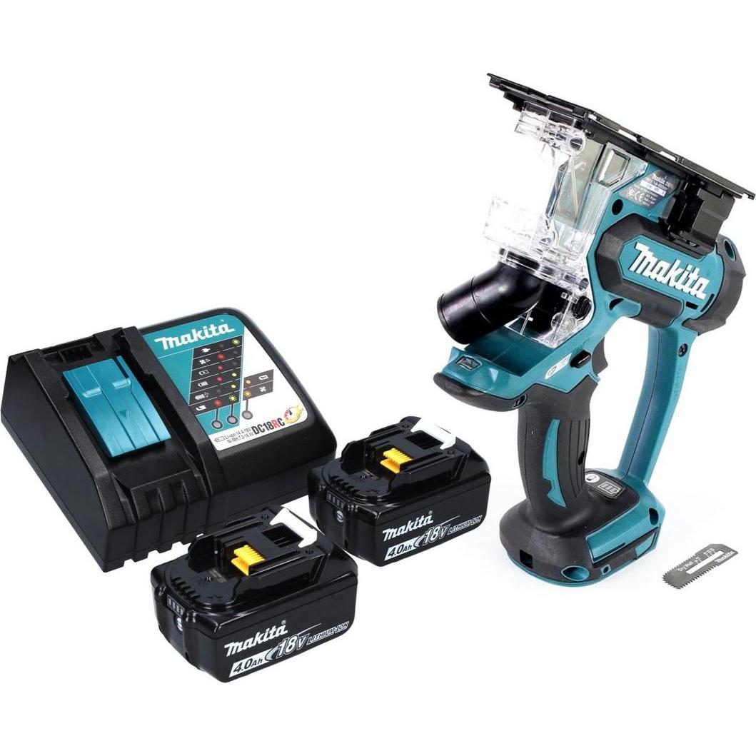 Thumbnail - Makita, Stichsäge, DSD 180 RM Akku Gipskartonsäge 18 V + 2x Akku 4,0 Ah + Ladegerät