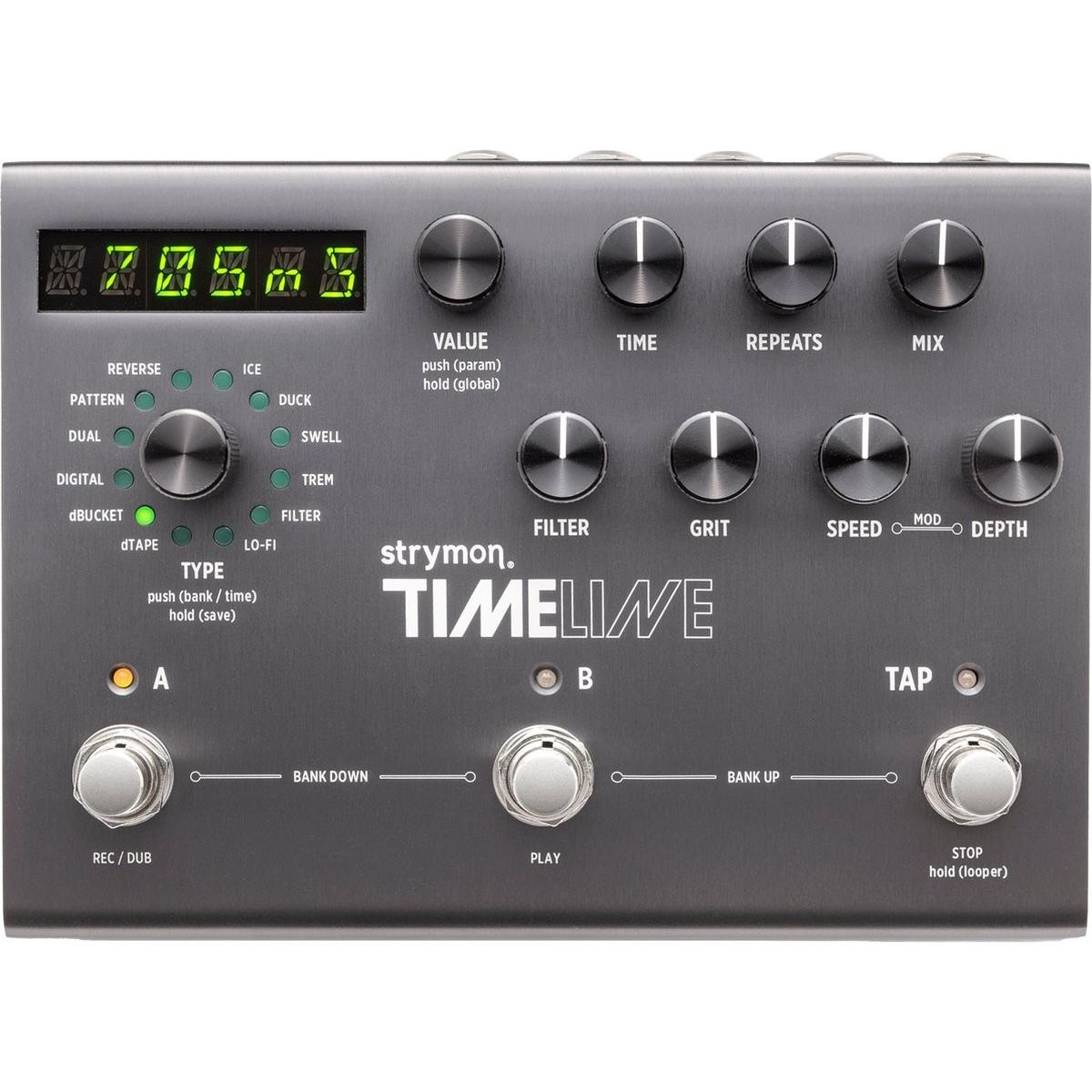 Strymon Ritardo della linea temporale kitarapedaali (Chitarra), Pedale effetto, Grigio