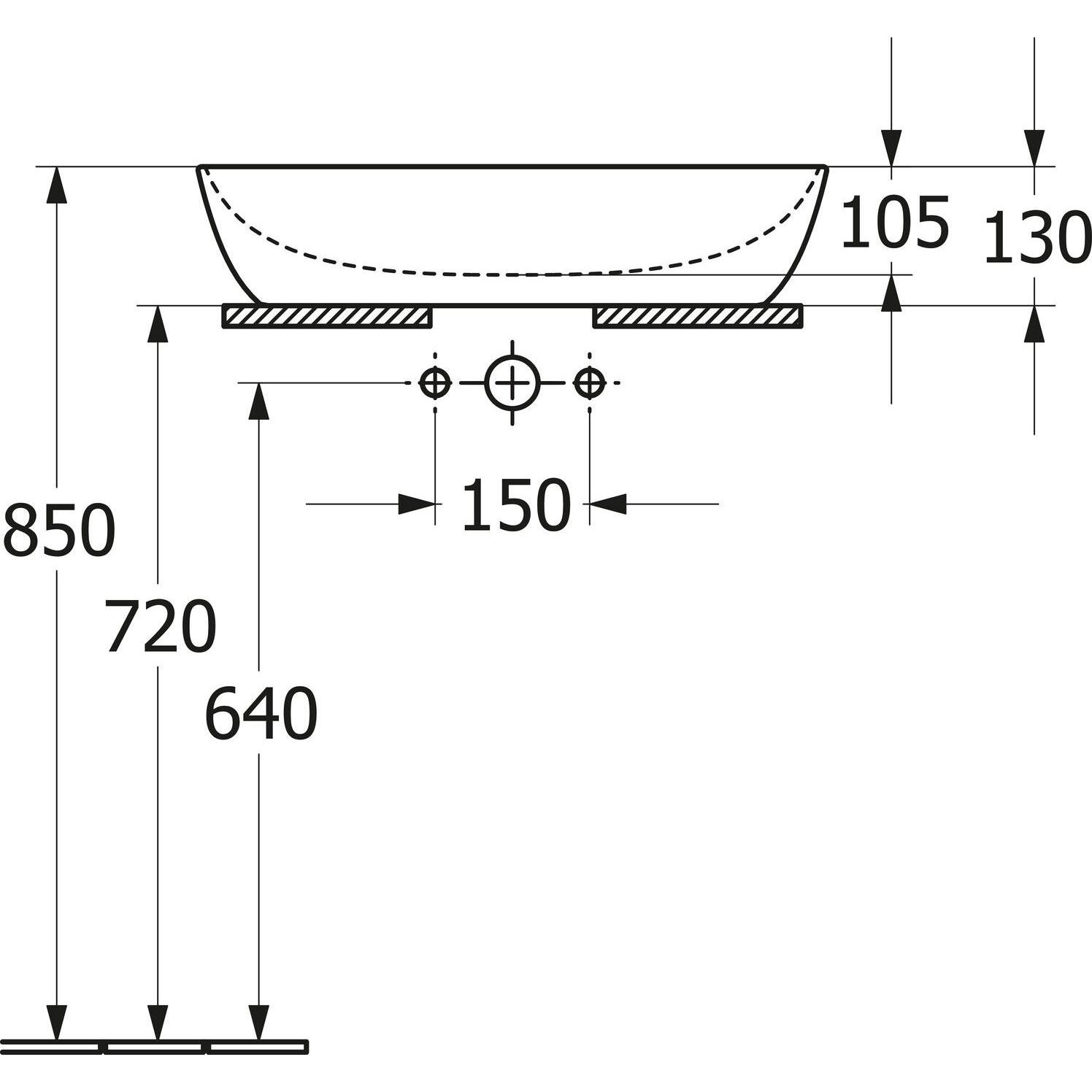 Thumbnail - Villeroy & Boch, Waschbecken, Aufsatzwaschbecken Artis 61 cm wei mit CeramicPlus Beschichtung 419861R1 (410 mm, 610 mm)