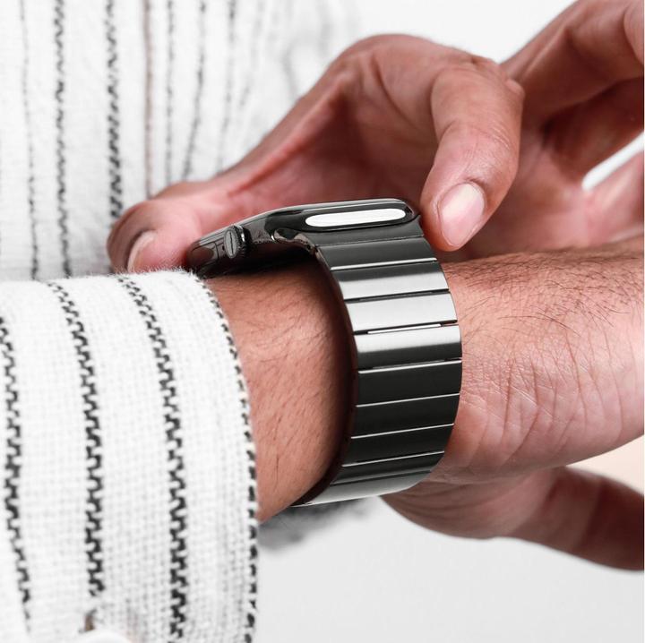 Produktbild Vonmählen Edelstahl Gliederarmband Pro für Apple Watch 44/45/46/49mm, granitgrau (316L-Edelstahl, Edelstahl)