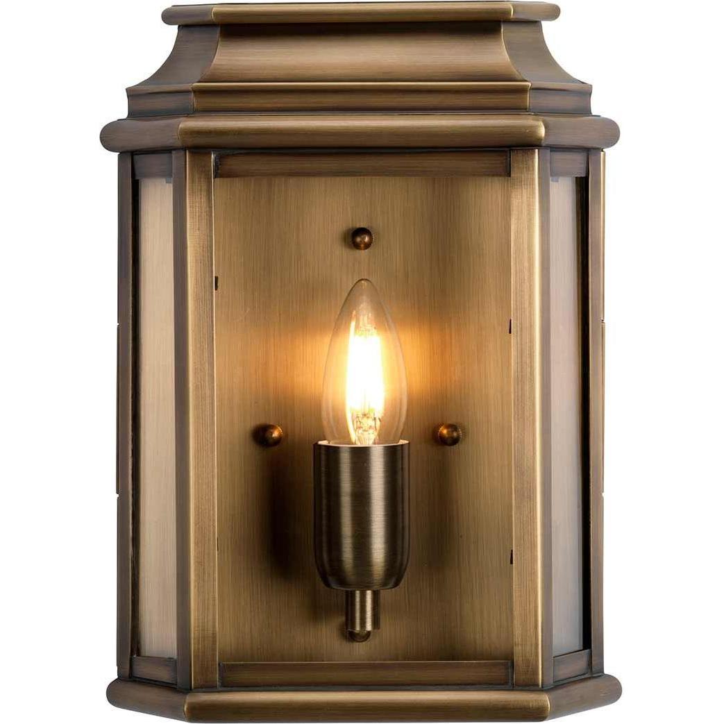 Elstead Lighting Gold Gartenbeleuchtung, St Martins Aussen-Wandleuchte E27 Gealtertes Messing Ip44 (E27, Ip44)
