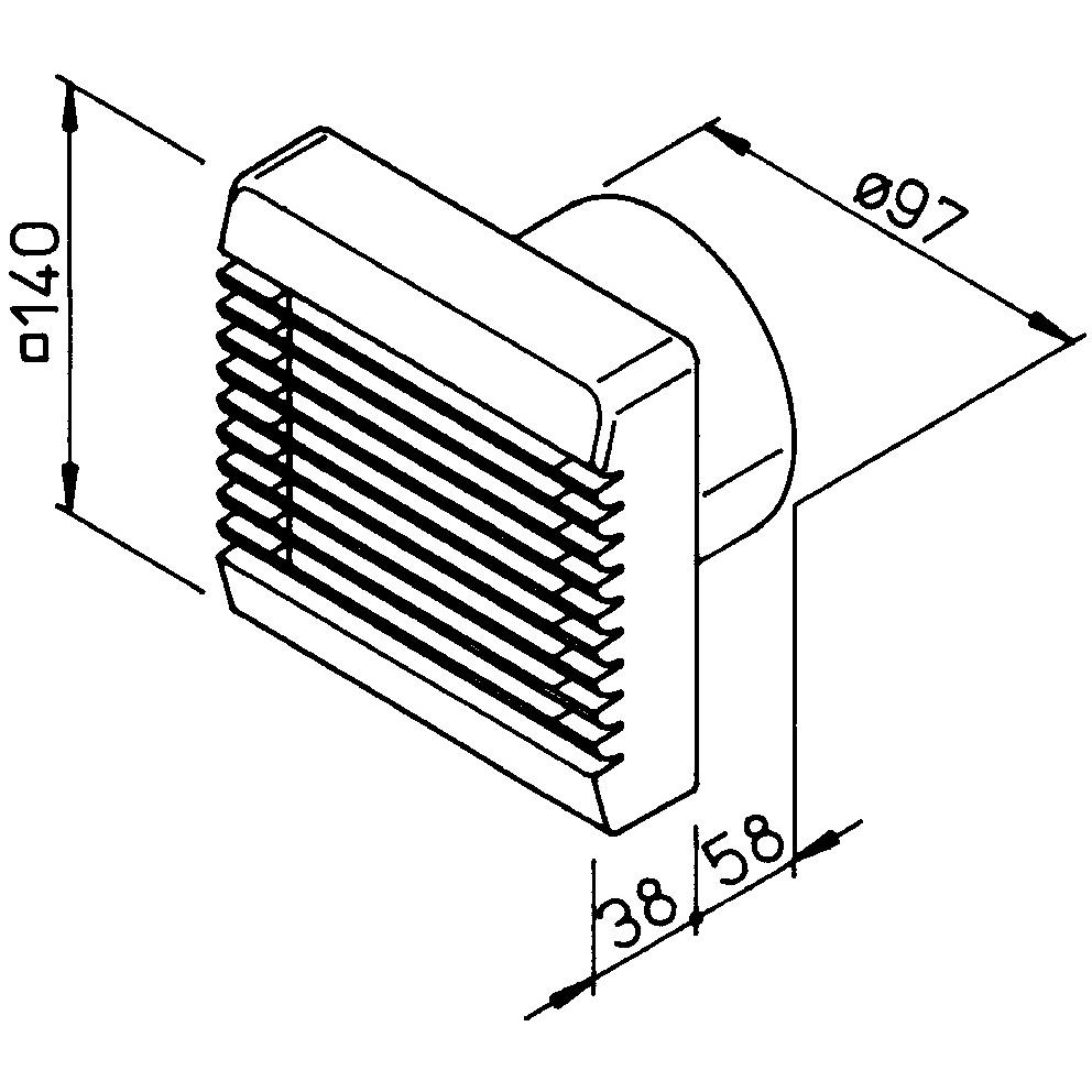 Thumbnail - Helios, Belüftungsventilator, Minilüfter HR90 KE