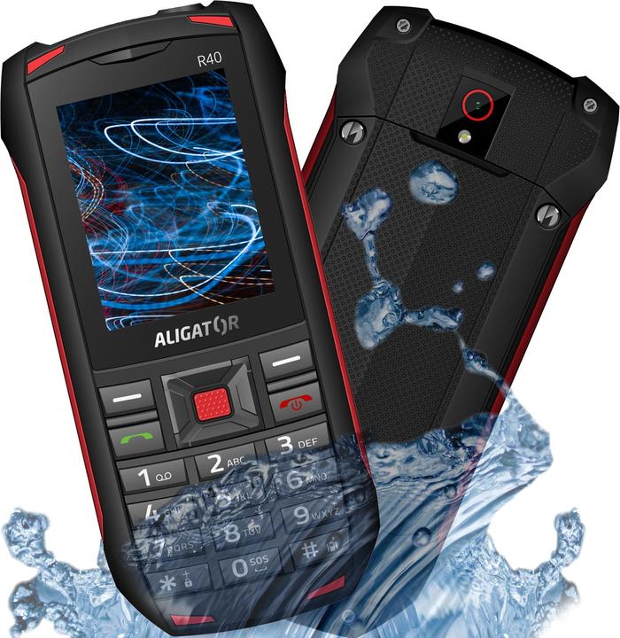 Produktbild Aligator R40 eXtremo (2.4") Black, Red Feature phone (2.40", 5 Mpx, 2G)
