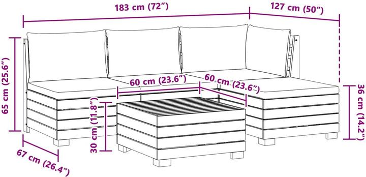 Produktbild vidaXL Outdoor-Sofa