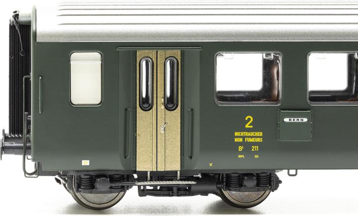 Actual product image ESU BLS driving trailer Bt 211 green Ep.III DC/AC (Track H0)