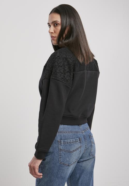 Produktbild Urban Classics Ladies Short Oversized Lace Inset Crew (XL)