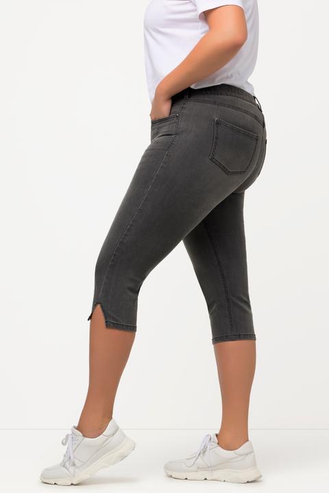 Immagine prodotto Ulla Popken Jeans Capri modello Sarah con taglio aderente a cinque tasche e orlo con spacchetto (62)