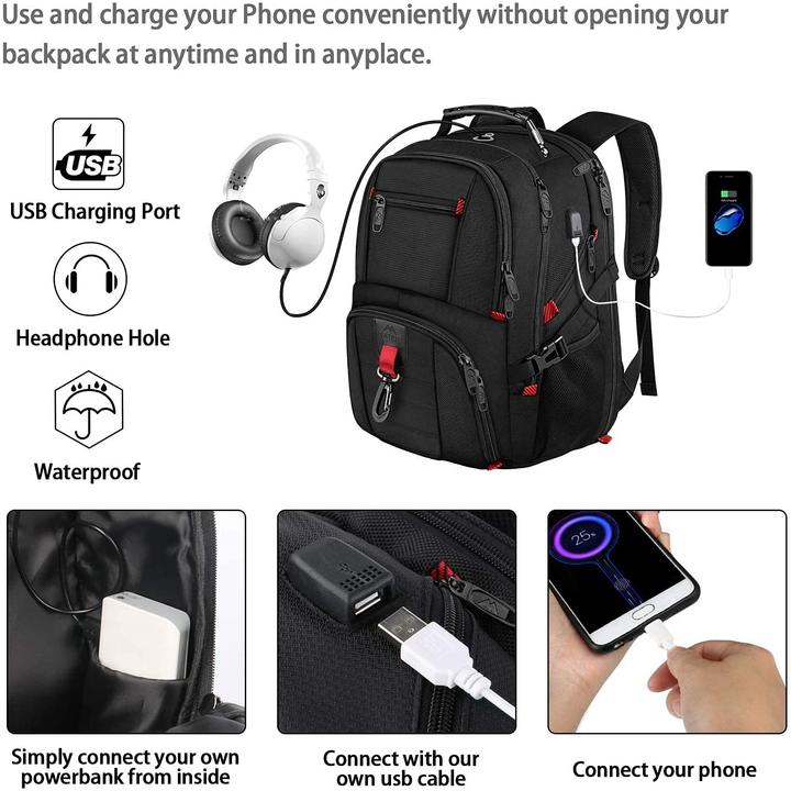 Actual product image Matein 50 liter backpack (17 inch) (50 l)