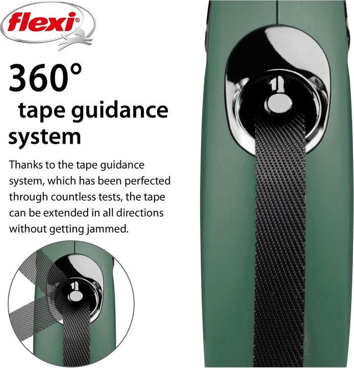 Produktbild Flexi New Classic bånd M, 5M, 25KG, olivengrøn (M, Hund)