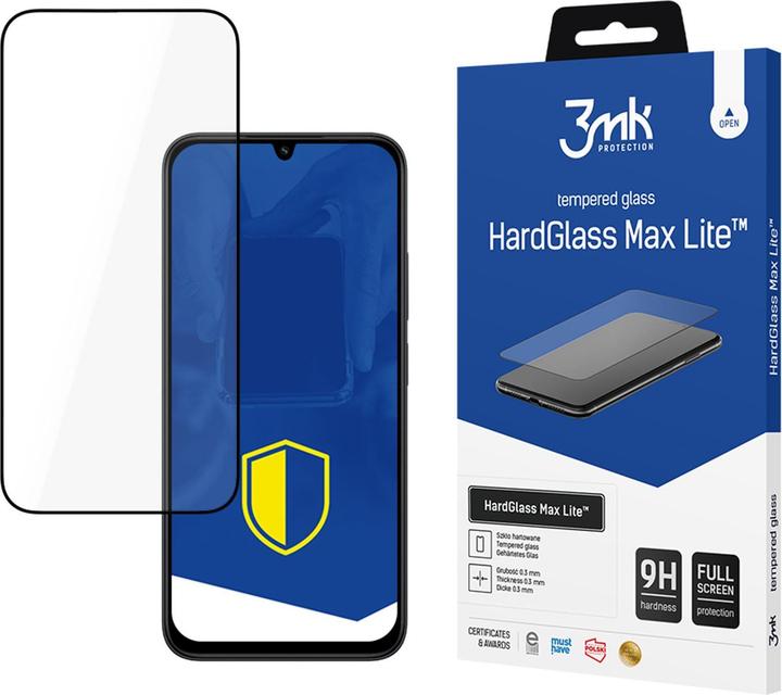 3MK HardGlass Max Lite Schwarzes gehärtetes Glas für Xiaomi Redmi Note 15 Pro (Xiaomi Redmi Note 15 Pro)