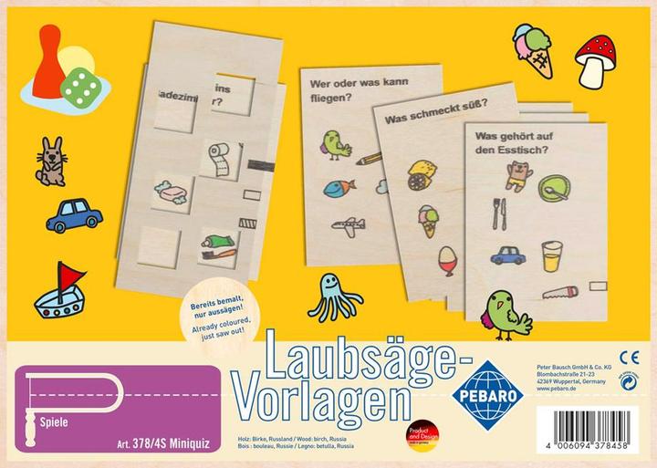 Produktbild Pebaro Laubsägevorlage "Miniquiz"