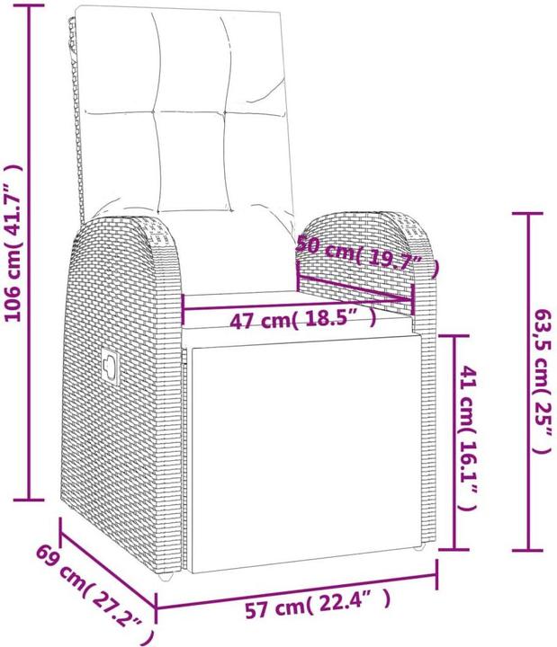 Image du produit vidaXL Garten Essgruppe (190 x 90 x 75 cm)