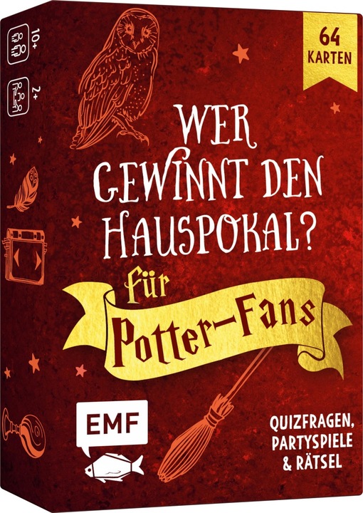Actual product image Card Box: Who will win the house cup? The party game for all Potterheads (German)