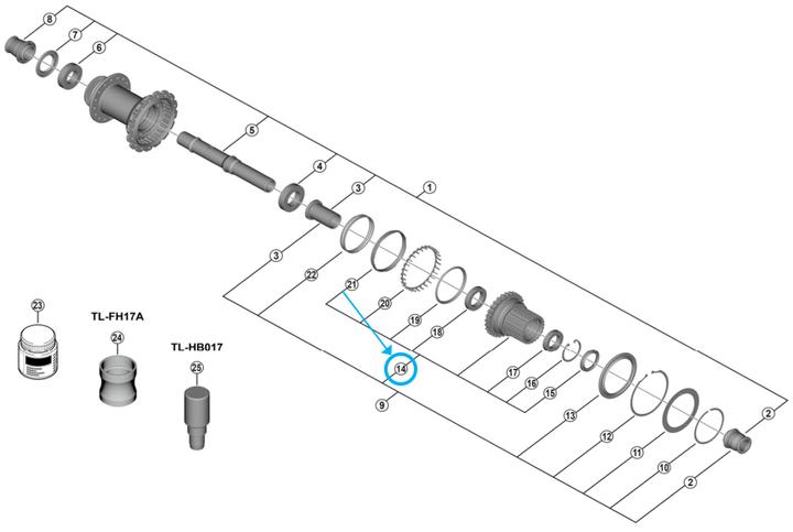 Actual product image Shimano Freilaufkörper WH-M9210-B