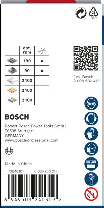 Valori nutrizionali e ingredienti Bosch Professional Zubehör Sega a tazza PRO Multi Material PC Plus, 48 mm (48 millimetri)