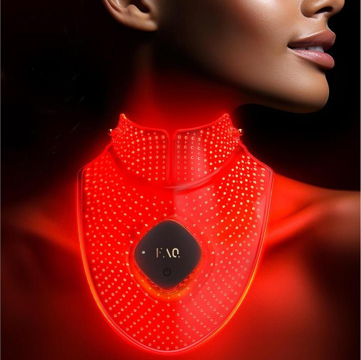 Immagine prodotto FAQ 211 Maschera indossabile in silicone anti-invecchiamento NIR + 7 LED Light Therapy per il collo e