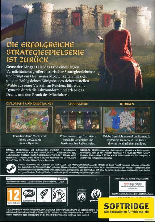 Actual product image Paradox Interactive Crusader Kings III (PC, EN)