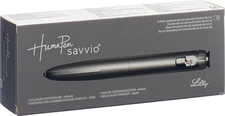 Productafbeelding Humapen Savvio Pen voor insuline-injecties grafiet (Insulinepriet)