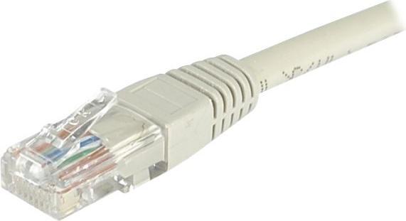 Actual product image Exertis Connect Patch cable, CAT.6, U/UTP, unshielded, copper, grey, 7 m patch cable with latching nose protection (U/UTP, CAT6, 7 m)
