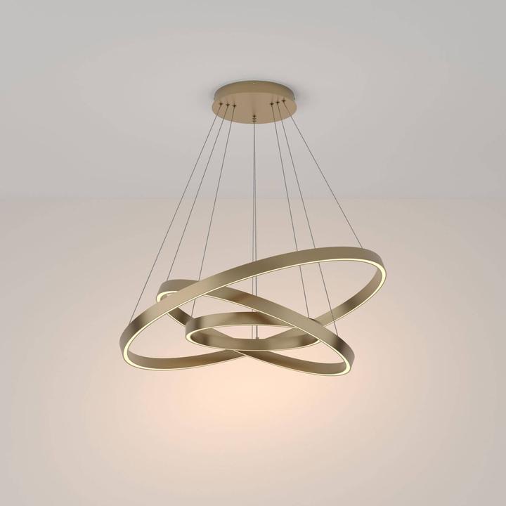 Produktbild Maytoni Rim LED Pendelleuchte, Hängeleuchte 3x 115W Messing 85Ra Warmweiss (6099.99 lm)