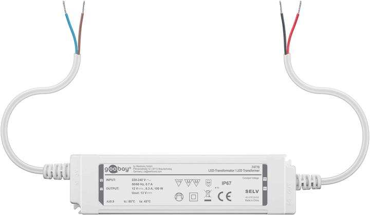 Image du produit Goobay LED-Trafo 12 V DC, 100 W, IP67