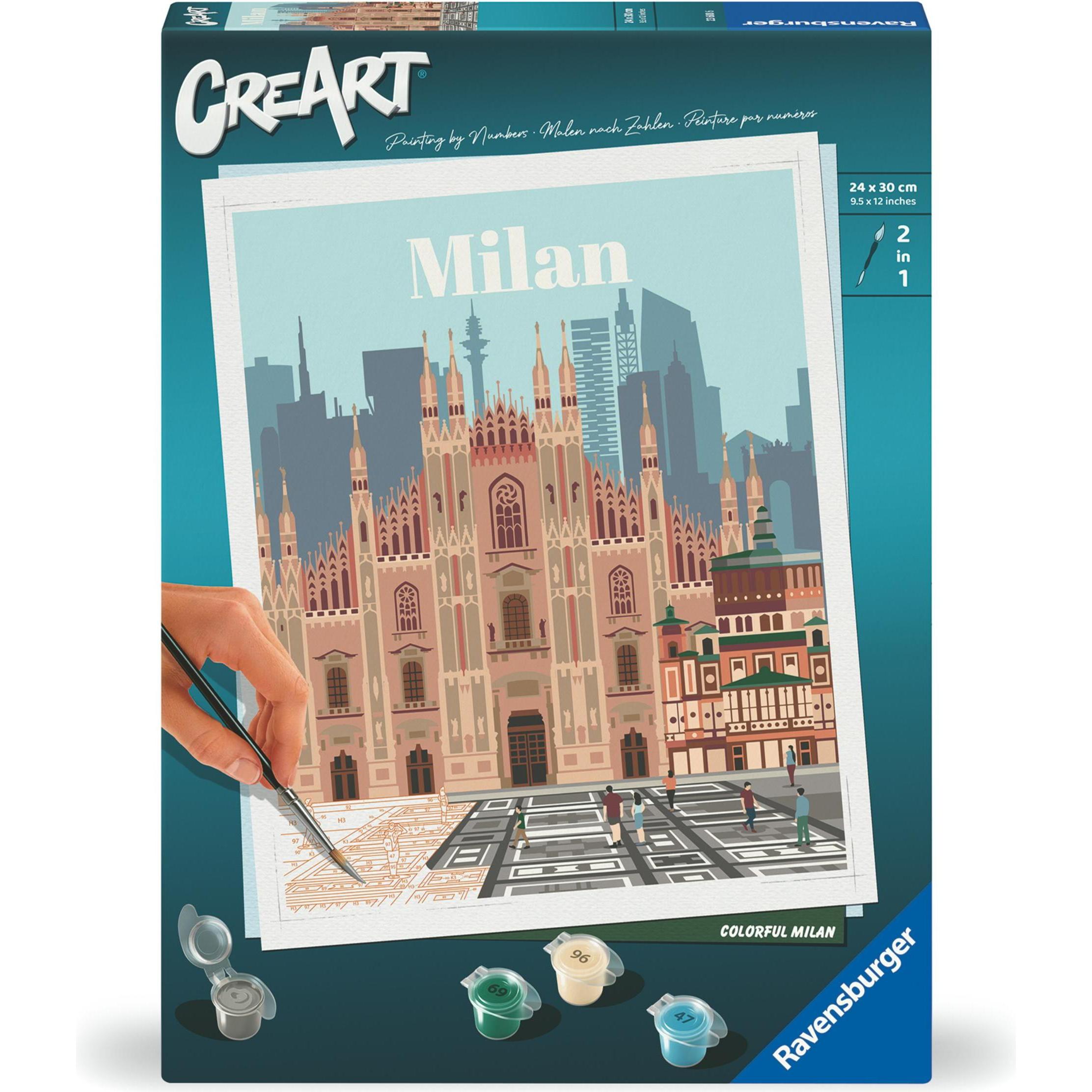 Ravensburger CreArt - Malen nach Zahlen 23688 - Colorful Milan - ab 12 Jahren