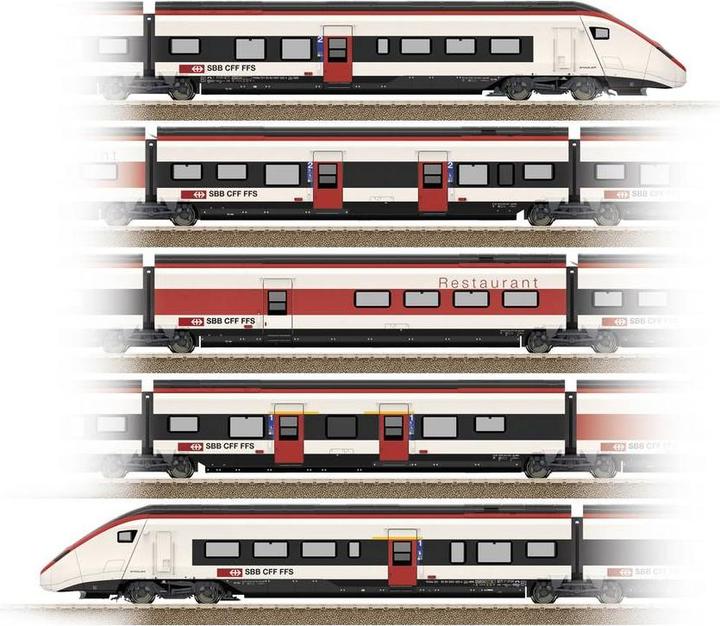 Trix H0 25810 H0 SBB High Speed Multiple Unit RABe 501 Giruno (Track VI)