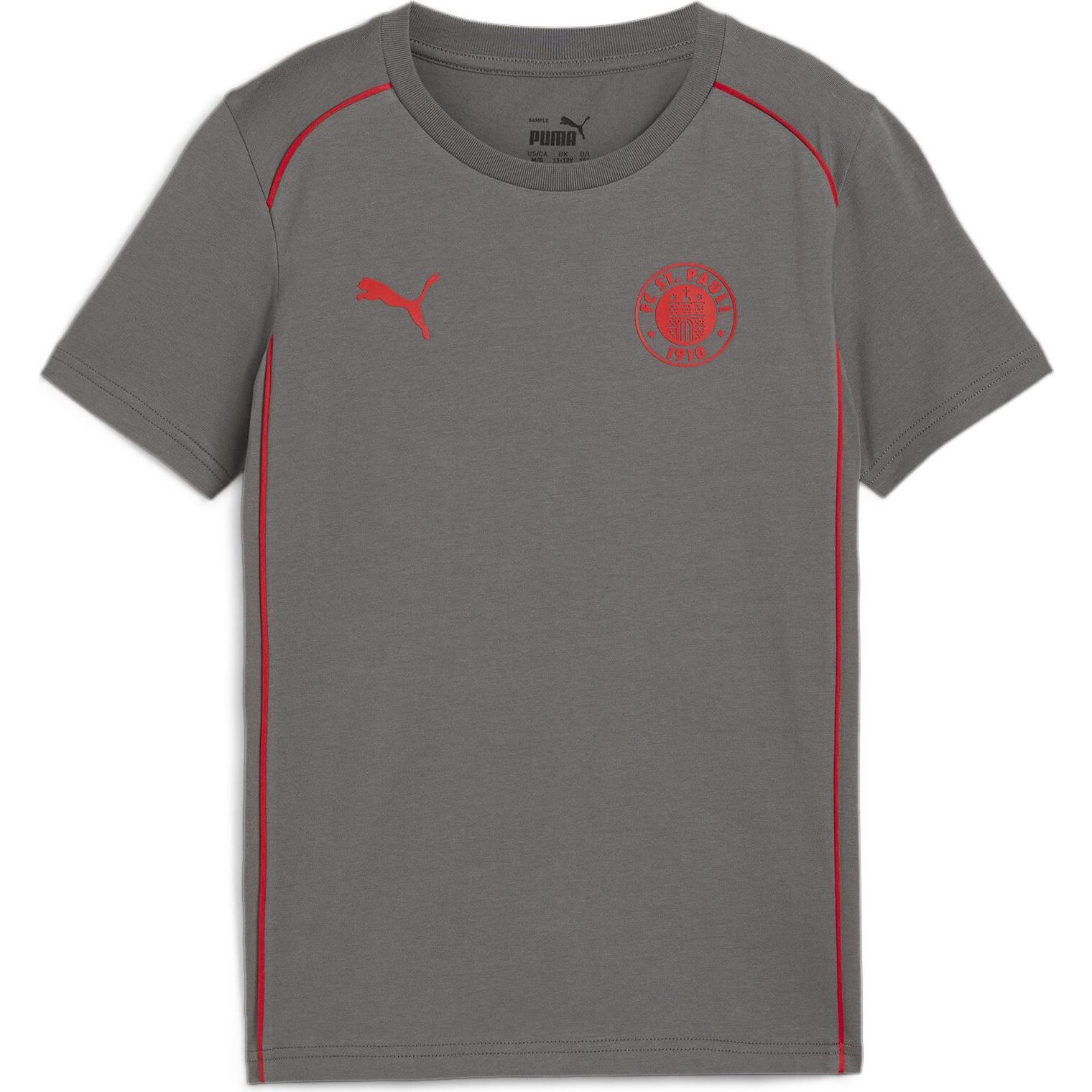 Thumbnail - Puma, Jungen, Sportshirt, FCSP Casuals Tee Jr (140), Grau, 140