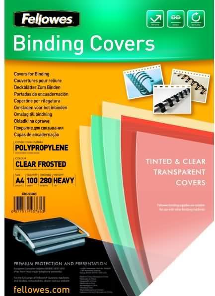 Fellowes Futura cover sheet, transparent, matt