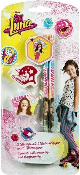 Immagine prodotto Disney Princess 2 matite con gomma e temperamatite per il topper (2 x)