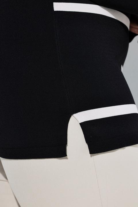 Produktbild Ulla Popken Pullover, Streifen, V-Ausschnitt, Langarm (60)