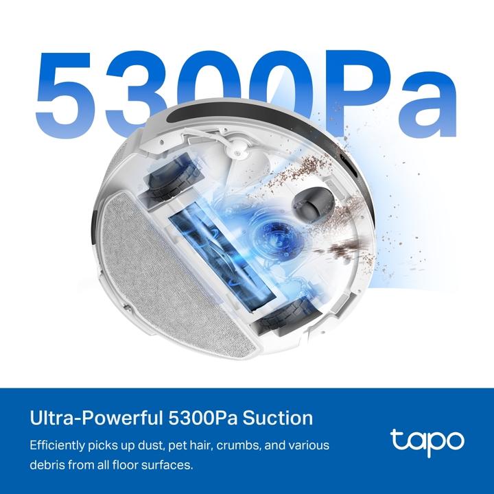 Produktbild TP-Link RV20 Max Plus Roboterstaubsauger mit Wischfunktion und automatischer Entleerungsstation (5300 Pa, Wischtuch)
