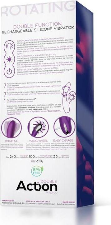 Actual product image Action No. Three rotator with rotating balls 360º and stimulation wheel 2.0 version